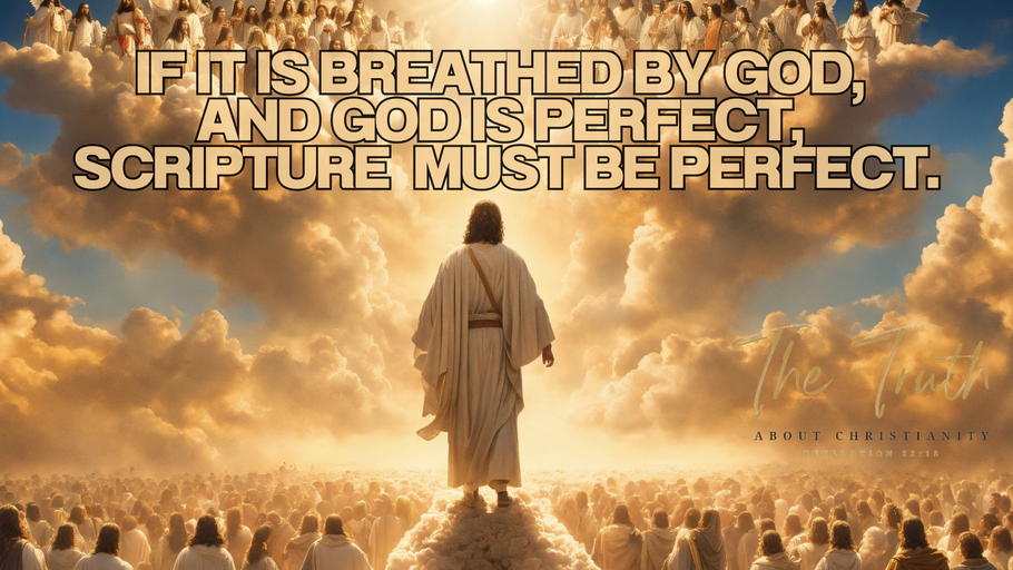 IF IT IS BREATHED BY GOD, AND GOD IS PERFECT, SCRIPTURE MUST BE PERFECT.